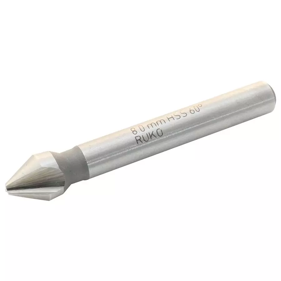 RUKO Countersink, Str Shk, 60Deg, 10Mm, 102203