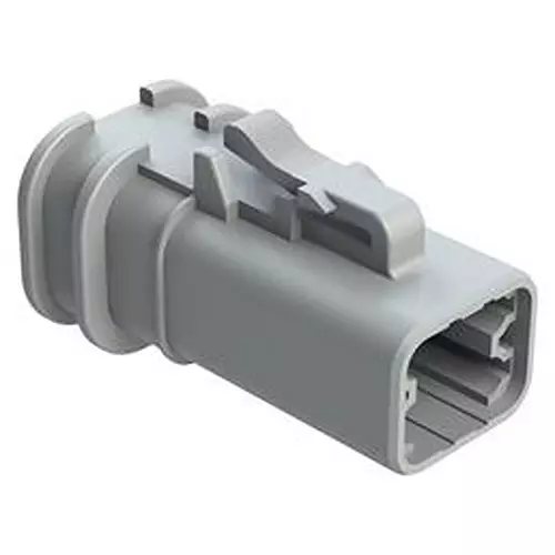 AMPHENOL SINE/TUCHEL Automotive Plug Housing, 4Pos, 25A, Gry, Atp06-4S-Omrdgry