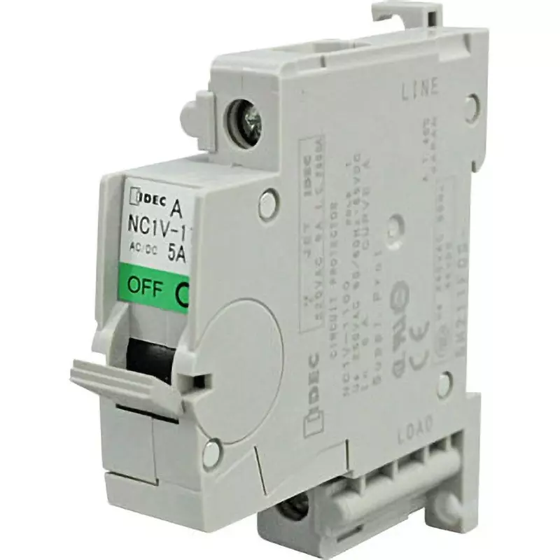 IDEC Nc1V Type Circuit Protector (1 Pole) AC250/DC65 V, Nc1V-1100-5Aa