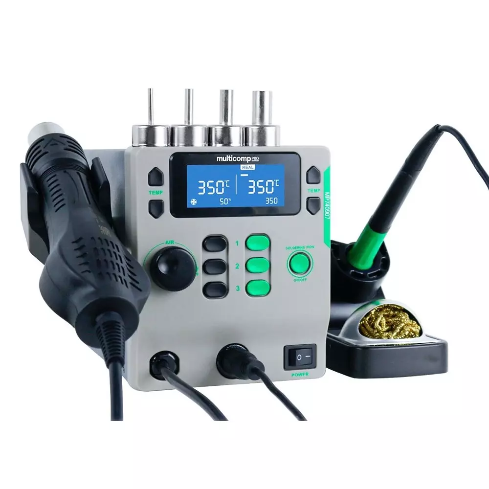 MULTICOMP PRO Rework Station 253 V AC Input Voltage Max 207 Min 800 W Power Consumption, MP740907