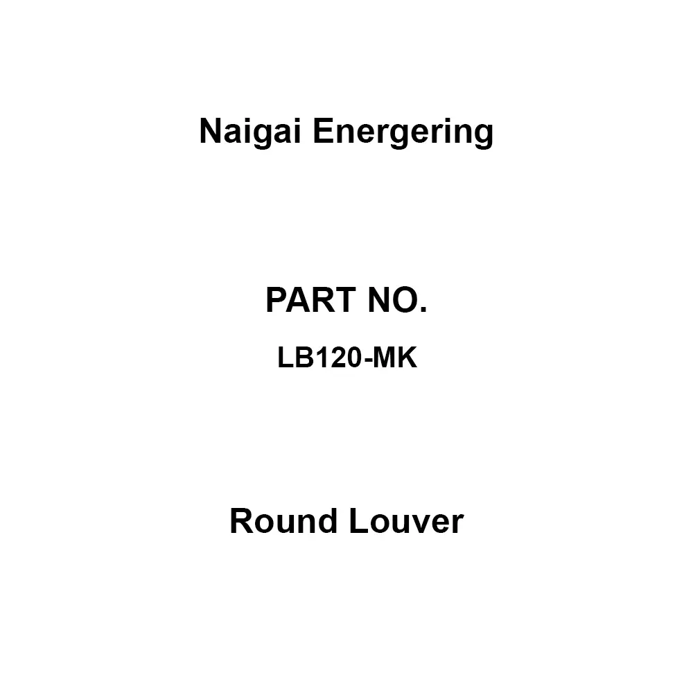 Naigai Energering Round Louver AES Beige (Munsell value: 5 Y7 / 1) Material, LB120-MK
