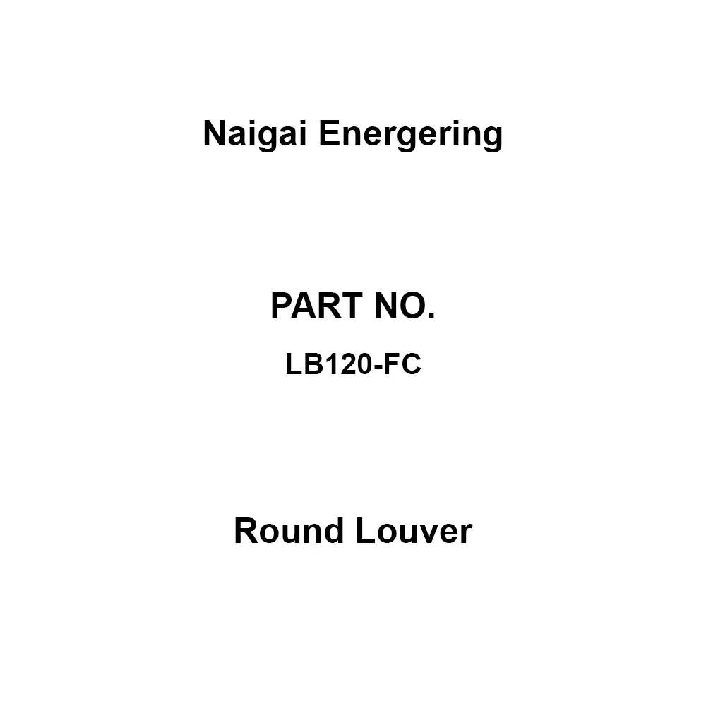 Naigai Energering Round Louver AES Cream color (Munsell value: 2.5 Y9 / 1) Material, LB120-FC