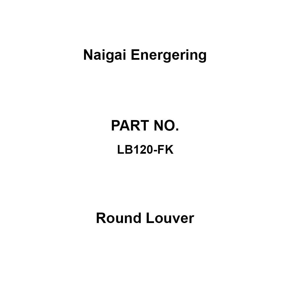 Naigai Energering Round Louver AES Beige (Munsell value: 5 Y7 / 1) Material, LB120-FK