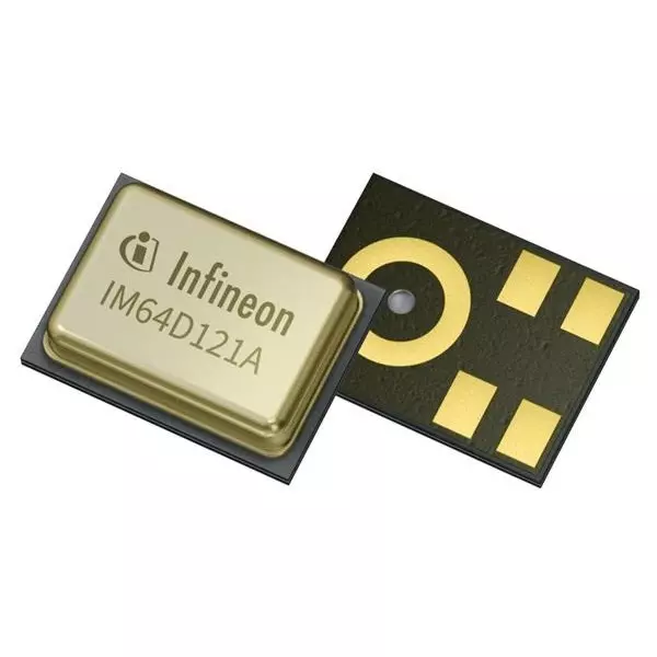 Infineon MEMS Microphone -26 dBFS Sensitivity 64 dBA Signal to Noise Ratio, IM64D121AXTMA1