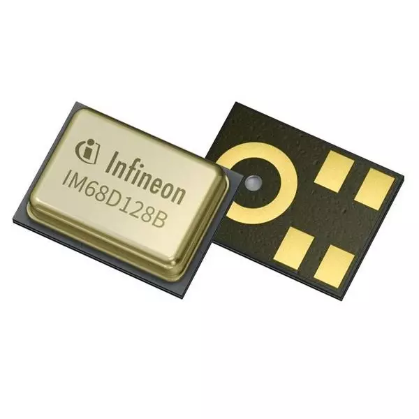 Infineon MEMS Microphone 37 dBFS Sensitivity 67.5 dB Signal to Noise Ratio, IM68D128BV01XTMA1