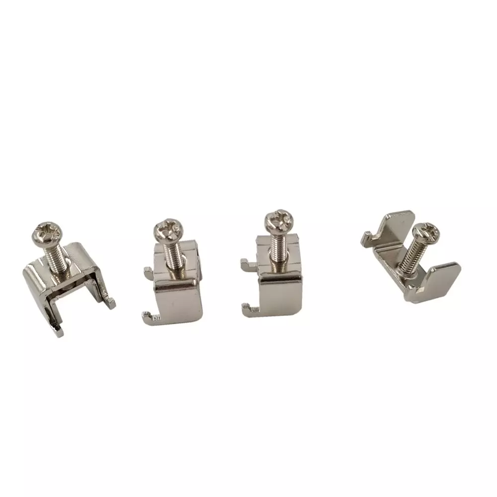 Mitsubishi Electric GOT2000 Series Extra Mounting Clips Silver Color Metal Body Suitable For GT27/25 12 inch (304.8 mm) ATEX Models, GT25-12FIT-EXS (Pack of 4)