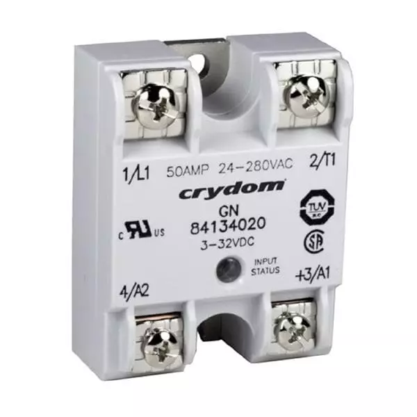 Crydom Solid State Relays Indicator Type Panel Mount 25 A Load Current Rating, 84134017