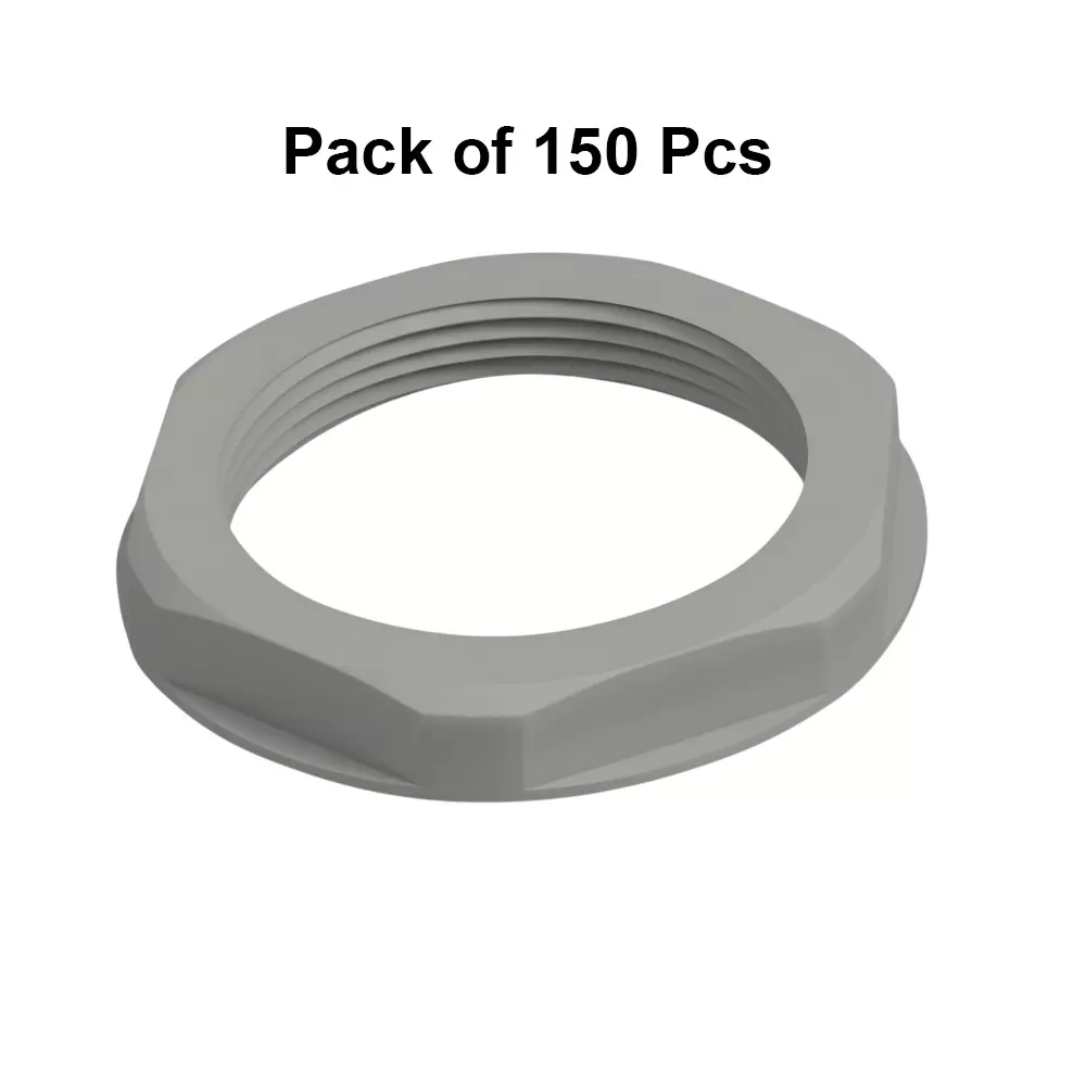 HELUKABEL Counter Nut Polyamide 21 mm PG Size Dark Grey with Collar, 94255 (Pack of 150 Pcs)