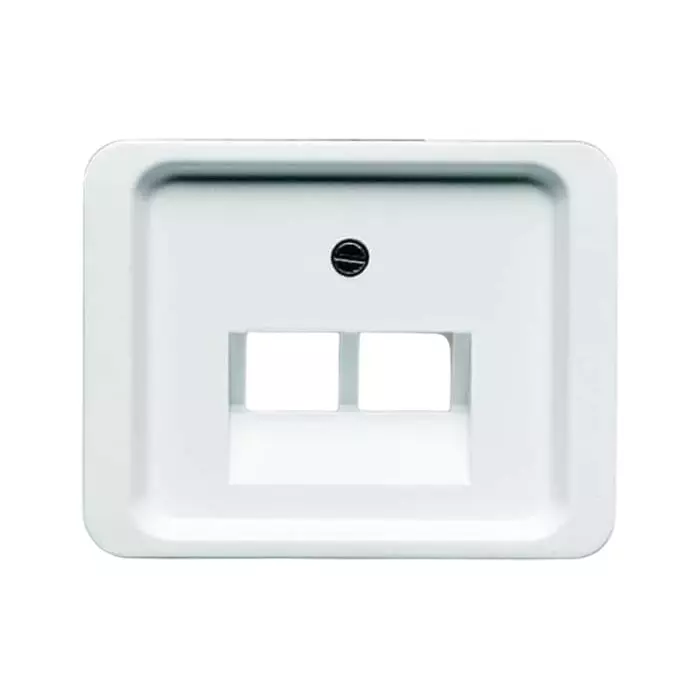 ABB White 2 Gang Plastic RJ45 Cover Plate, 2CKA001710A2033