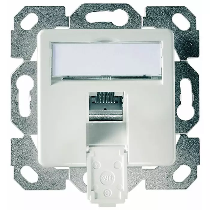 Telegartner Telegartner Data Series Angled Cat6a 1 Way RJ11 RJ12 RJ45 OutletWith Shielded Shield Type, J00020A0505