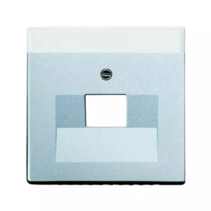 ABB Silver 1 Gang Plastic RJ45 Cover Plate, 2CKA001710A3674