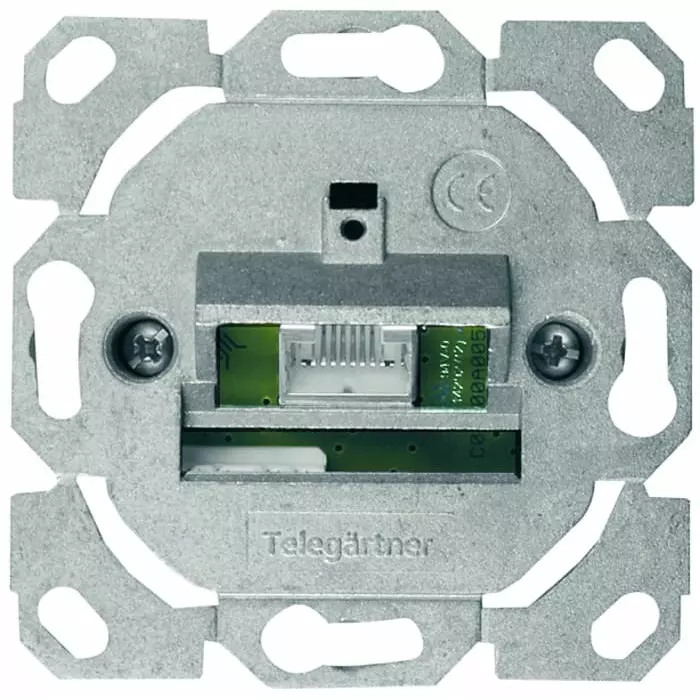 Telegartner Telegartner Data Series Angled Cat6a 1 Way RJ11 RJ12 RJ45 OutletWith Shielded Shield Type, J00020A0506