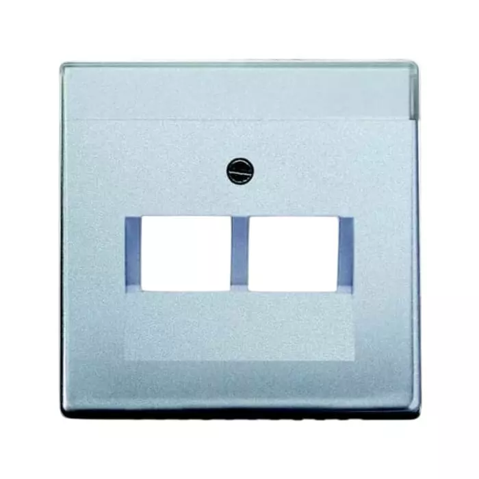 ABB White 2 Gang Plastic RJ45 Cover Plate, 2CKA001710A3610