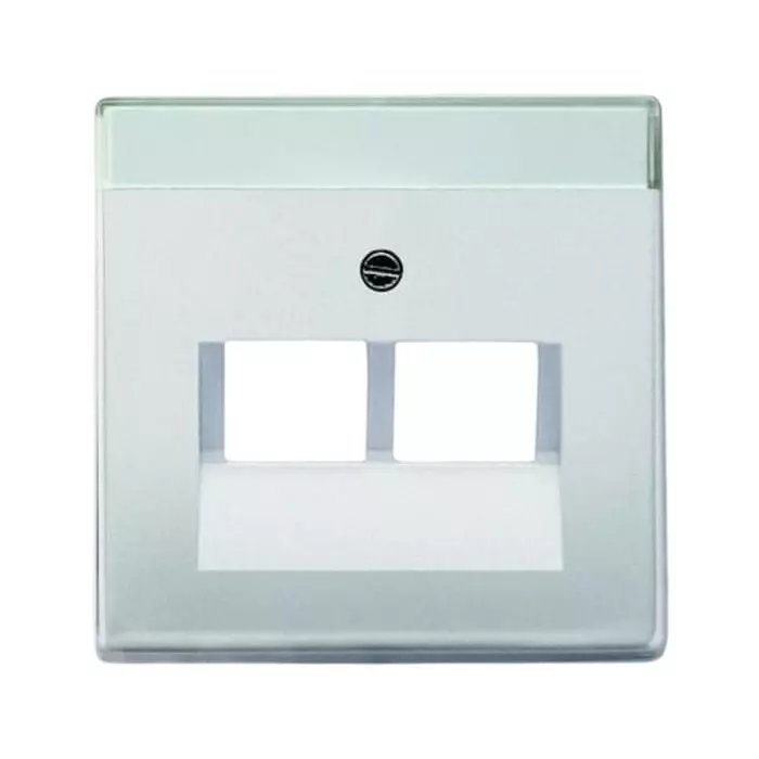 ABB White 2 Gang Metal RJ45 Cover Plate, 2CKA001710A3764