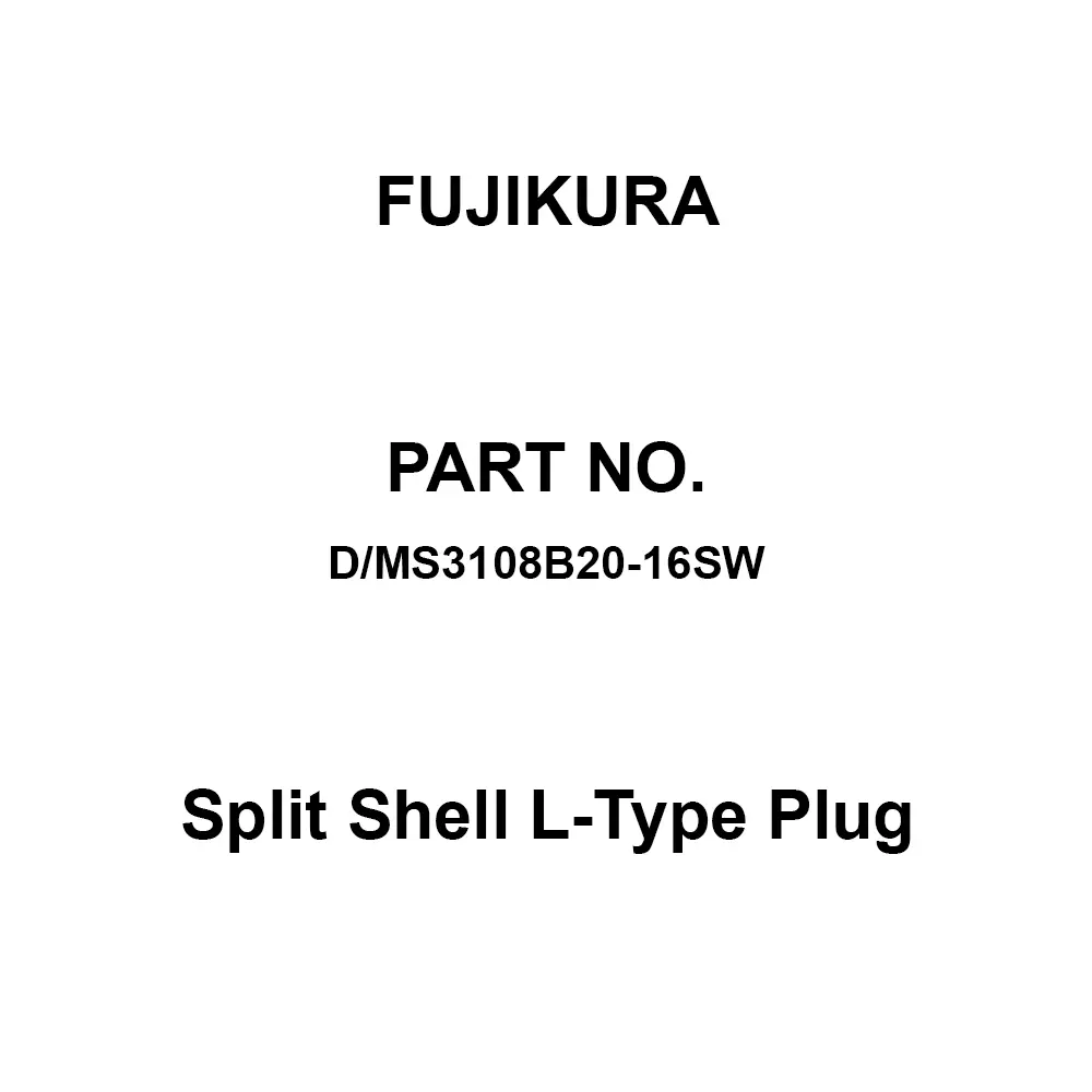 FUJIKURA Round Type Split Shell L-Type Plug 9 Pole Screw Connection, D/MS3108B20-16SW