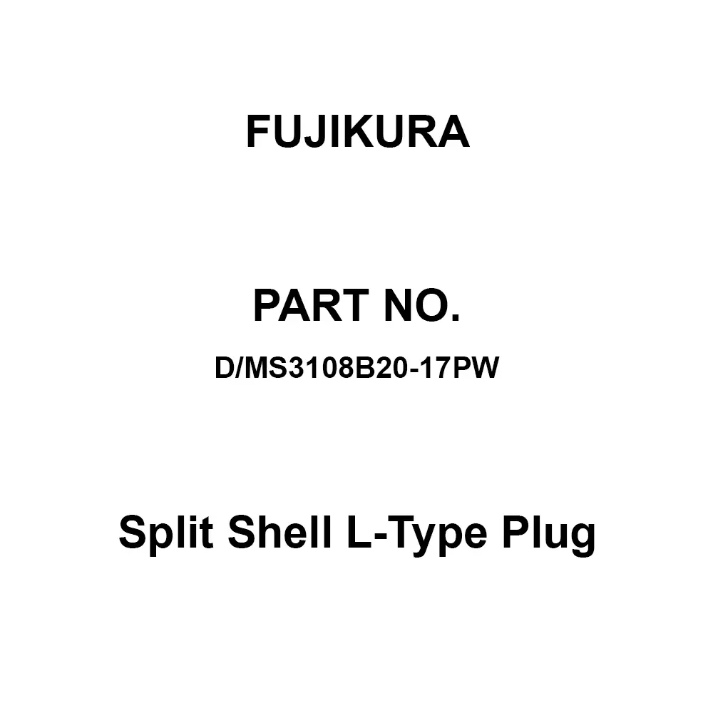 FUJIKURA Round Type Split Shell L-Type Plug 6 Pole Screw Connection, D/MS3108B20-17PW