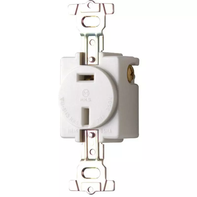 Meikosha Flush-Mounted Outlet 250 V Rated Voltage 20 Amp Current, MU2804WW
