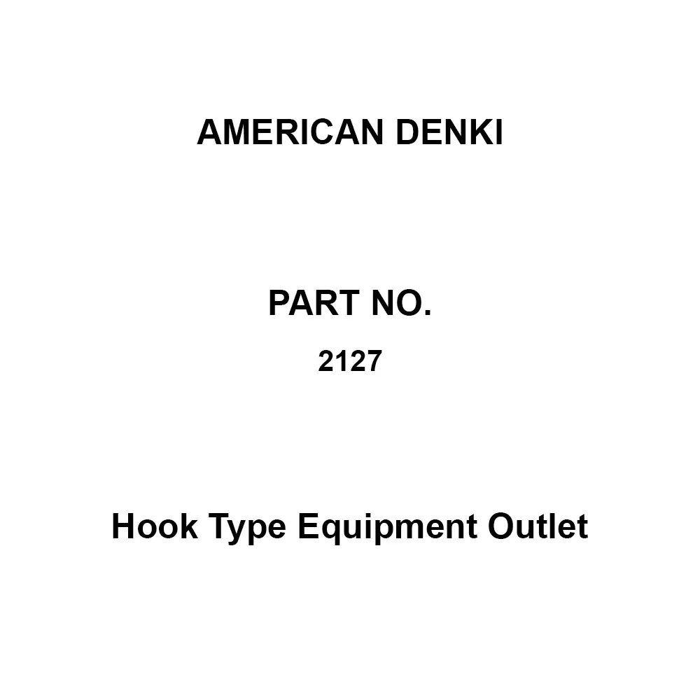 AMERICAN DENKI Hook Type Equipment Outlet White RoHS compliant Standard R2-4 Applicable crimp terminal, 2127