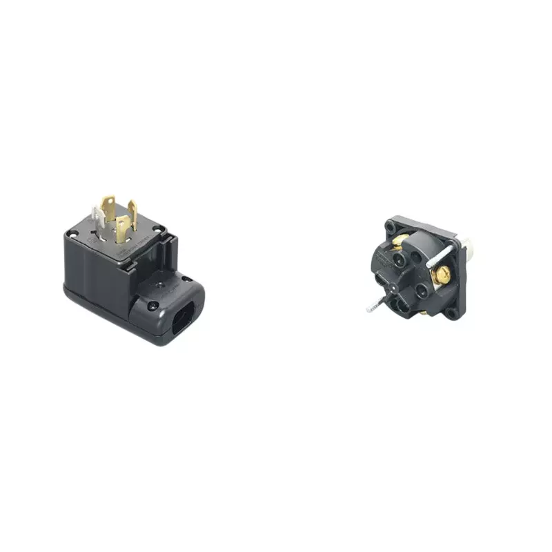 AMERICAN DENKI L-Shaped Plug 600 V Voltage 30 A Current Black, 4362EL