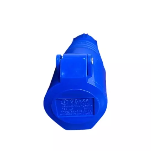 Sibass Electric Straight Socket 16 A 3 Pin IP44 Rating and CE Mark, SE-S213 (Pack of 120)