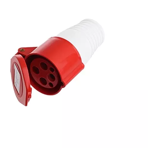 Sibass Electric Straight Socket 16 A 4 Pin IP44 Rating and CE Mark, SE-S214 (Pack of 100)