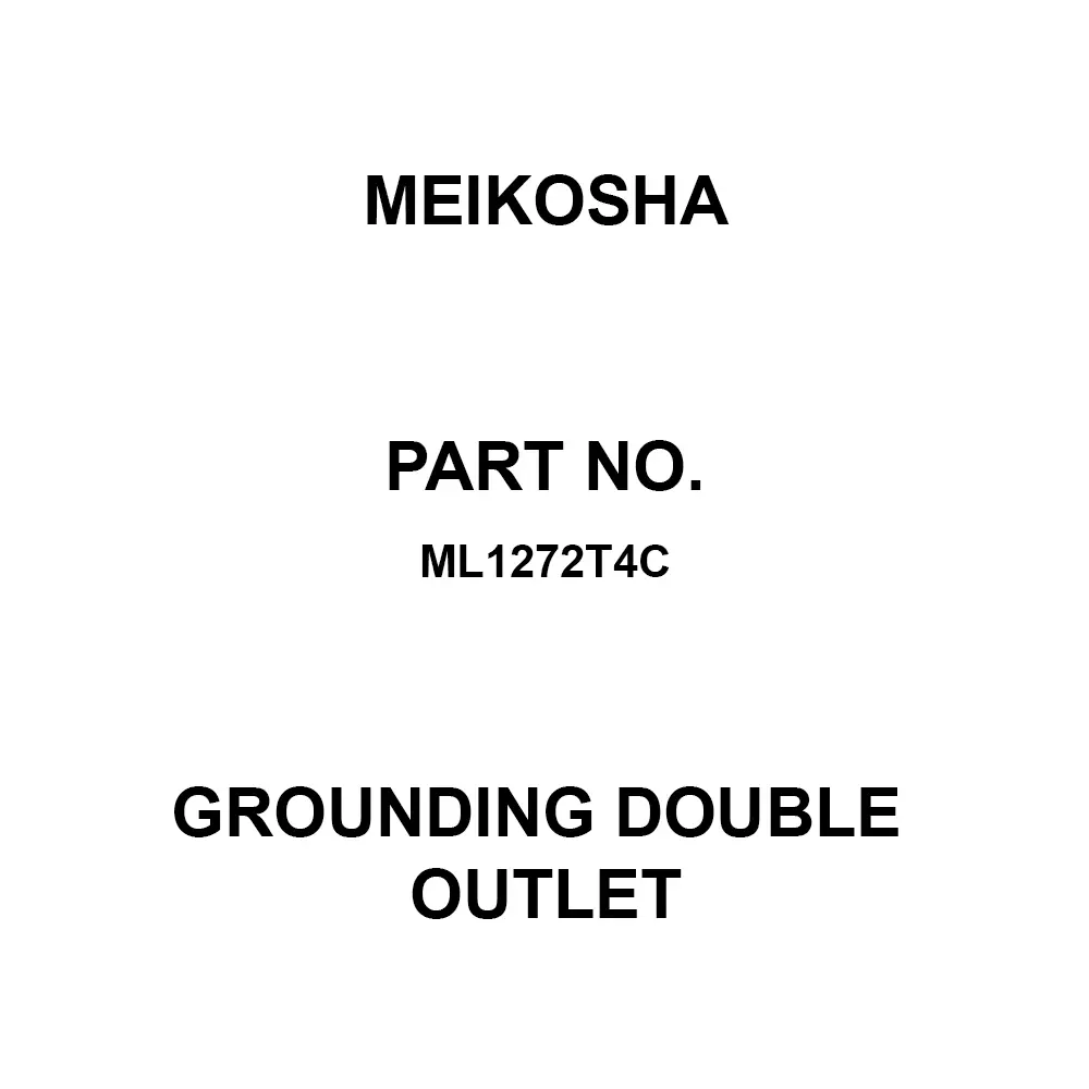 Meikosha Grounding Double Outlet 125 V Rated Voltage 15 Amp Current, ML1272T4C