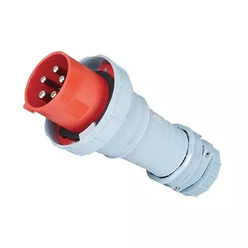 Sibass Electric Straight Socket 125 A 5 Pin IP44 Rating and CE Mark, SE-S245 (Pack of 10)