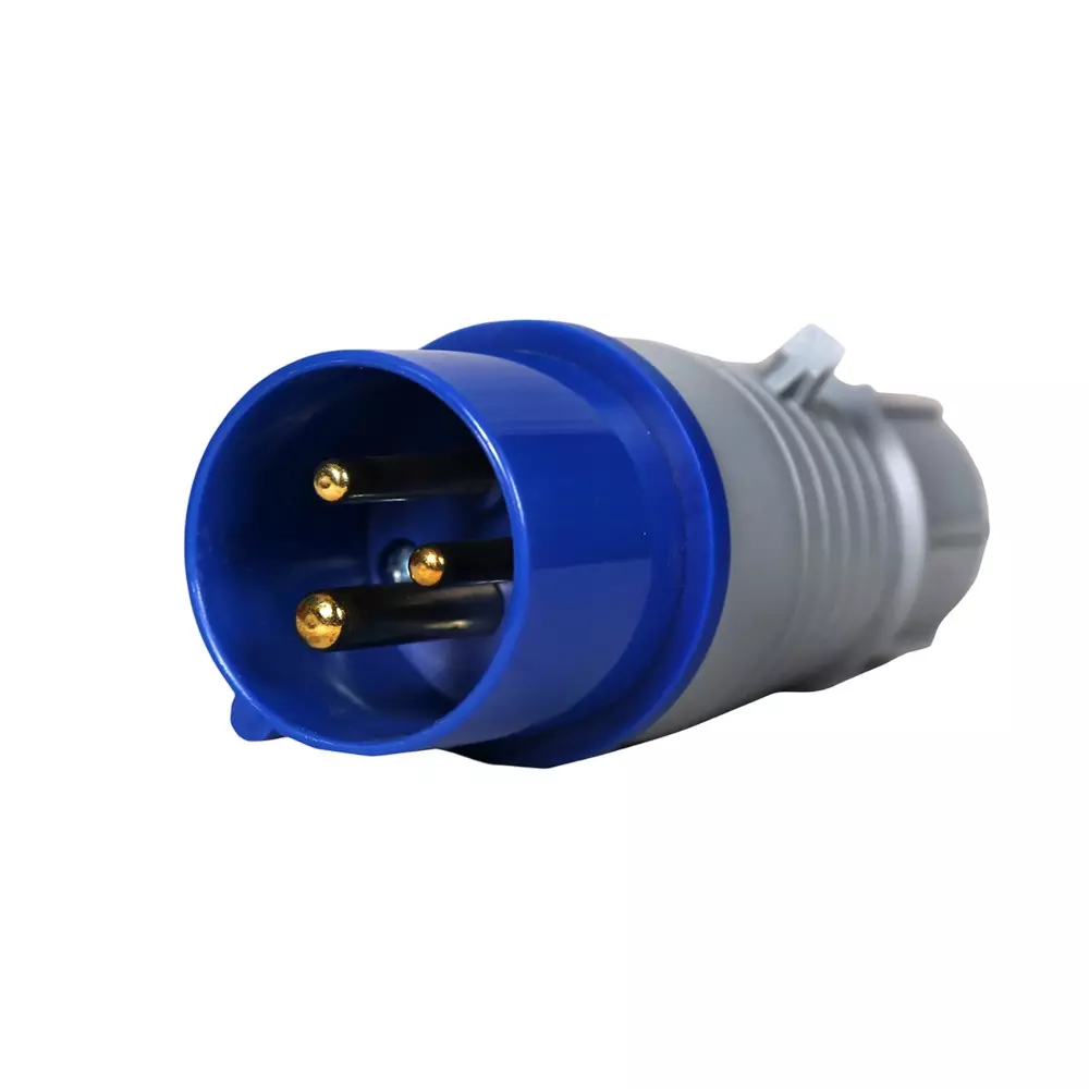 Sibass Electric Straight Socket 16 A 3 Pin IP44 Rating and CE Mark, SE-S213X (Pack of 60)