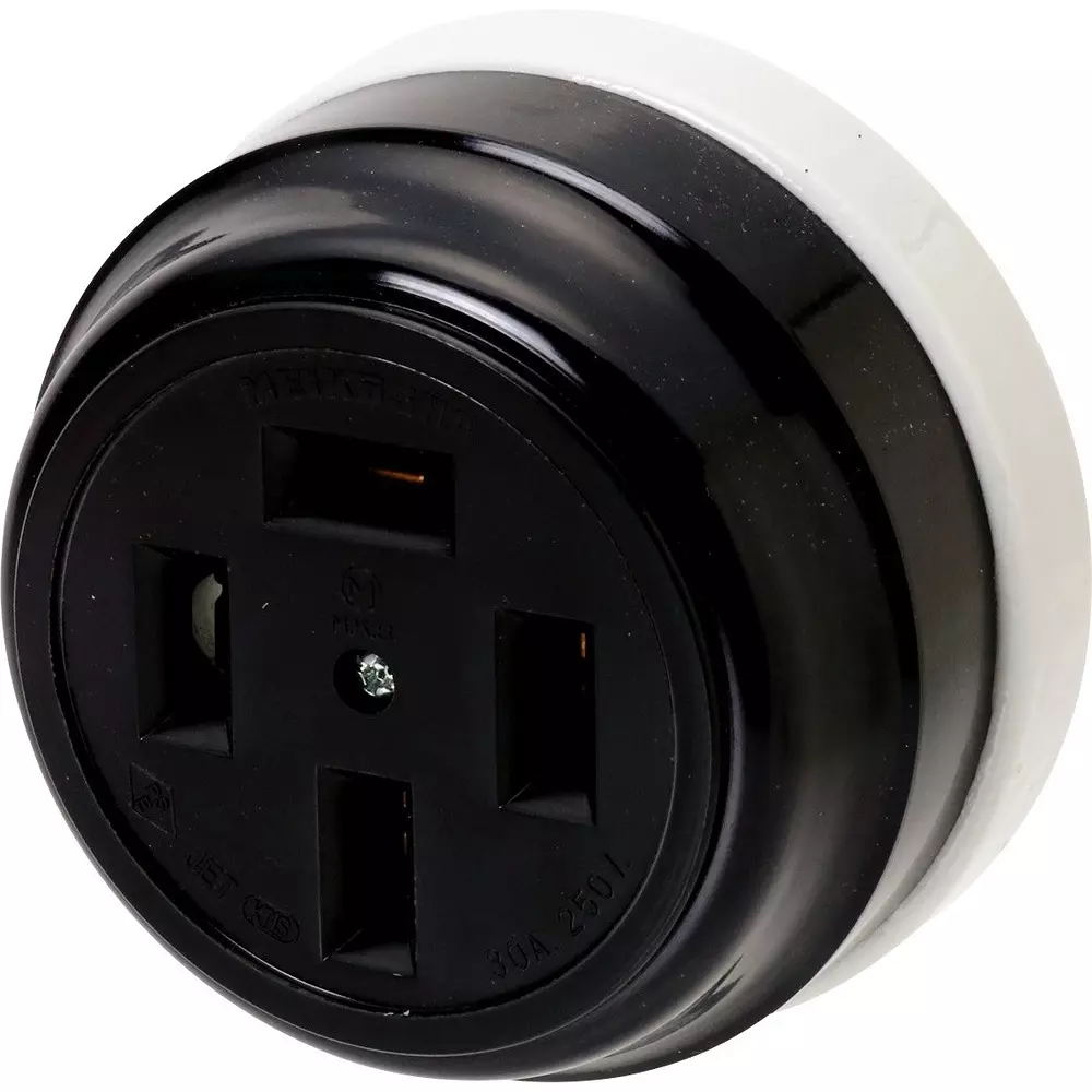 Meikosha Grounded Outlet 250 V Rated Voltage 30 Amp Current, MR2722