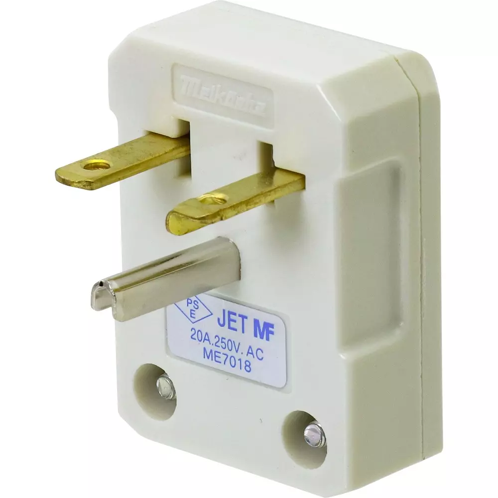 Meikosha L-Shaped Plug Ground 2P 20 Amp 250 V, ME7018