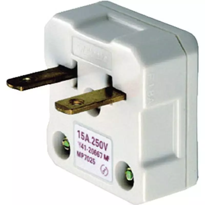 Meikosha L-Shaped Plug 2P 15 Amp 250 V, MP7025