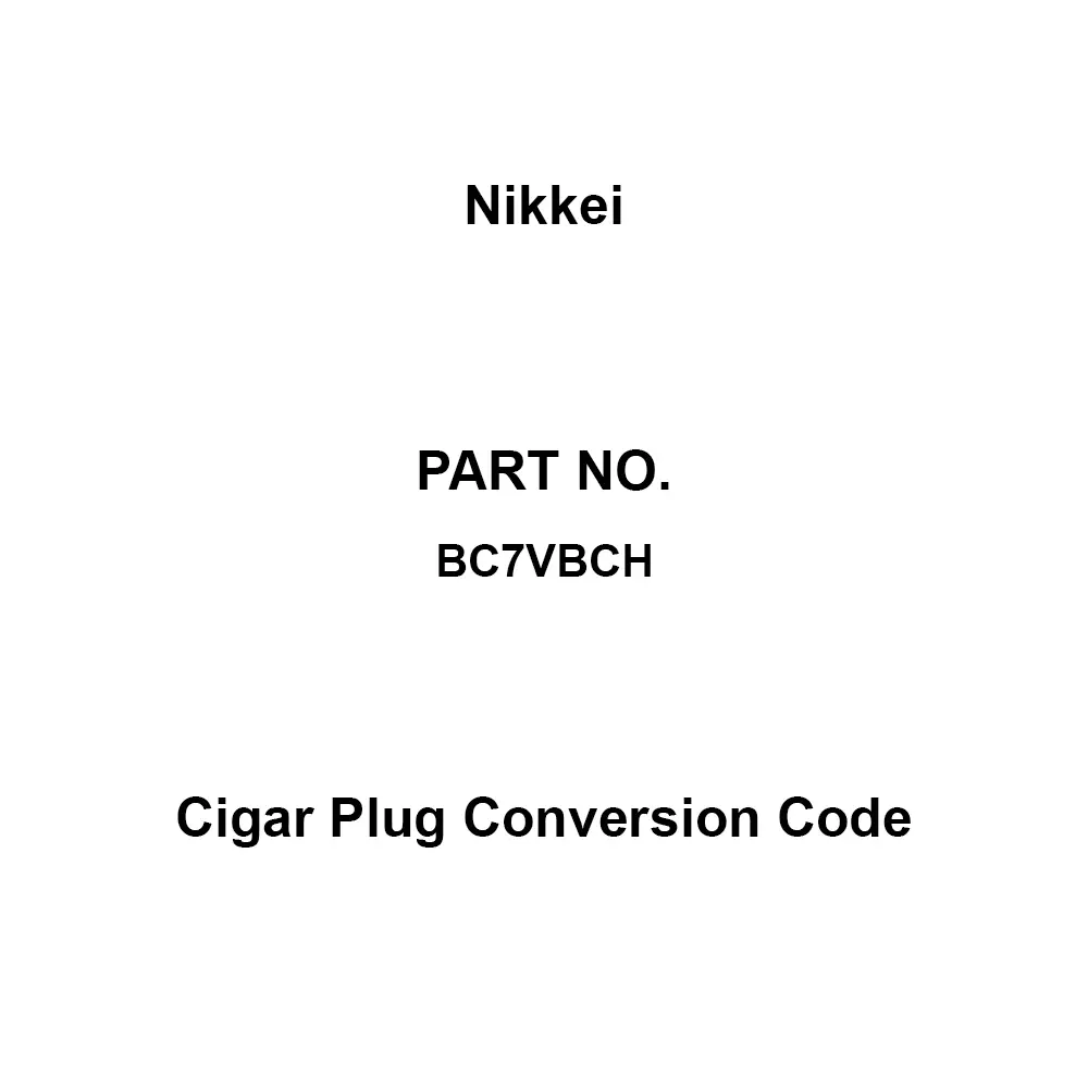 Nikkei Cigar Plug Conversion Code VL08 B type Suitable for DC12/24 Input Voltage, BC7VBCH