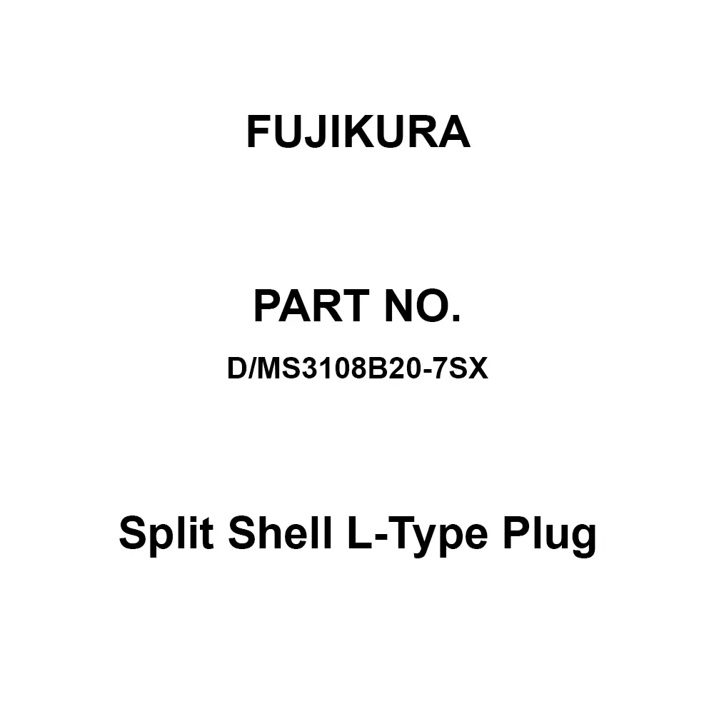 FUJIKURA Round Type Split Shell L-Type Plug 8 Pole Screw Connection, D/MS3108B20-7SX