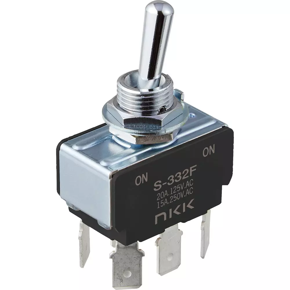 NKK SWITCHES Plug-In Type Small Toggle Switch ‐10 to +70℃ Operating Temperature Range, S-332F-J