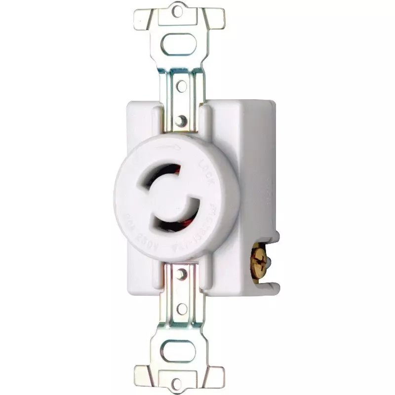 Meikosha Hook-Type Outlet 250 V Rated Voltage 20 Amp Current, MH2874WW