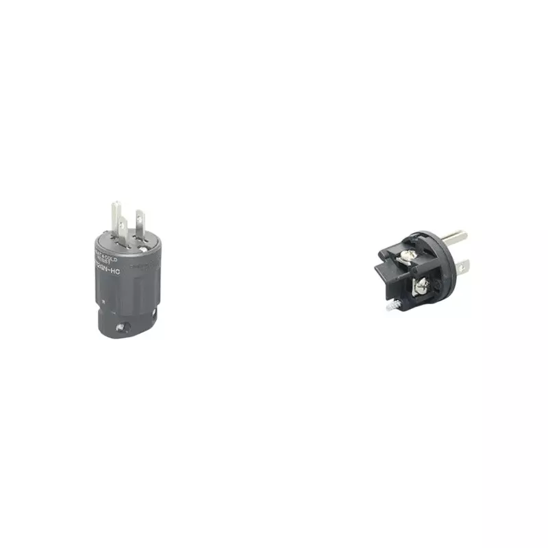 AMERICAN DENKI Heat And Cold Resistant Plug 125 V Voltage 15 A Current Black, 7112GN-HC