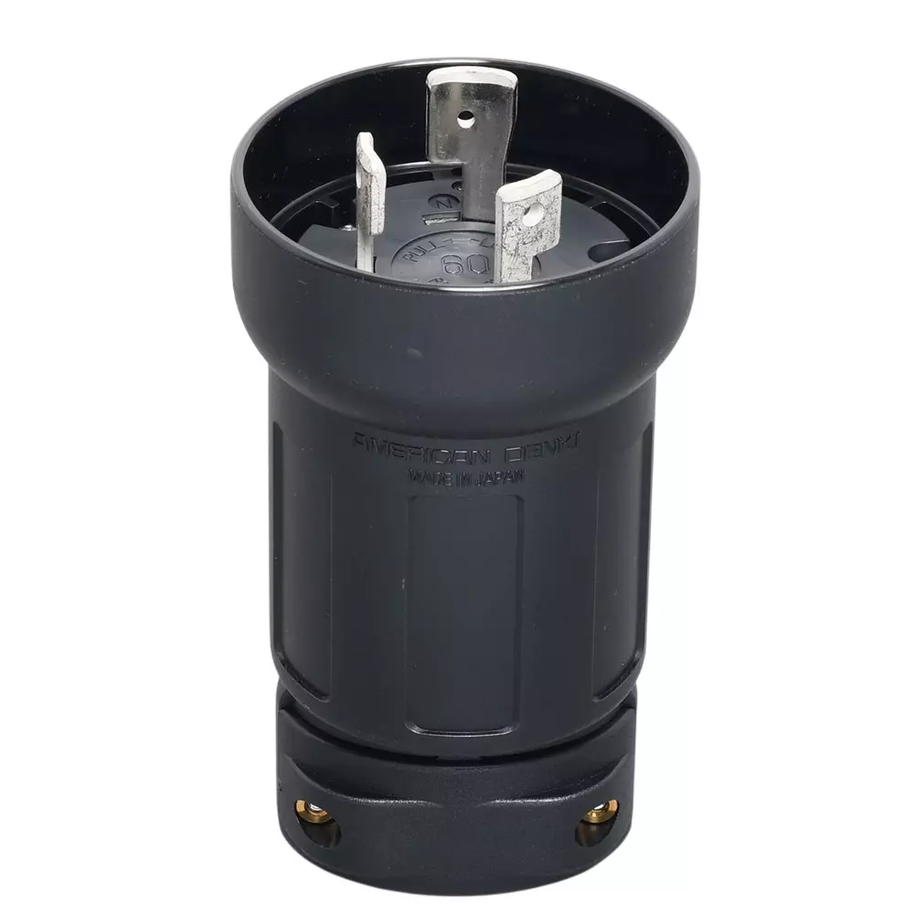 AMERICAN DENKI Hook Type Plug 250 V Voltage 60 A Current 3622E