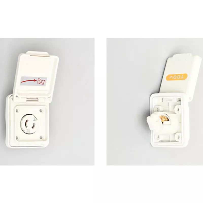 AMERICAN DENKI Waterproof Appliance Outlet White R2-4 Applicable crimp terminal type Wire Connection, 2117NW