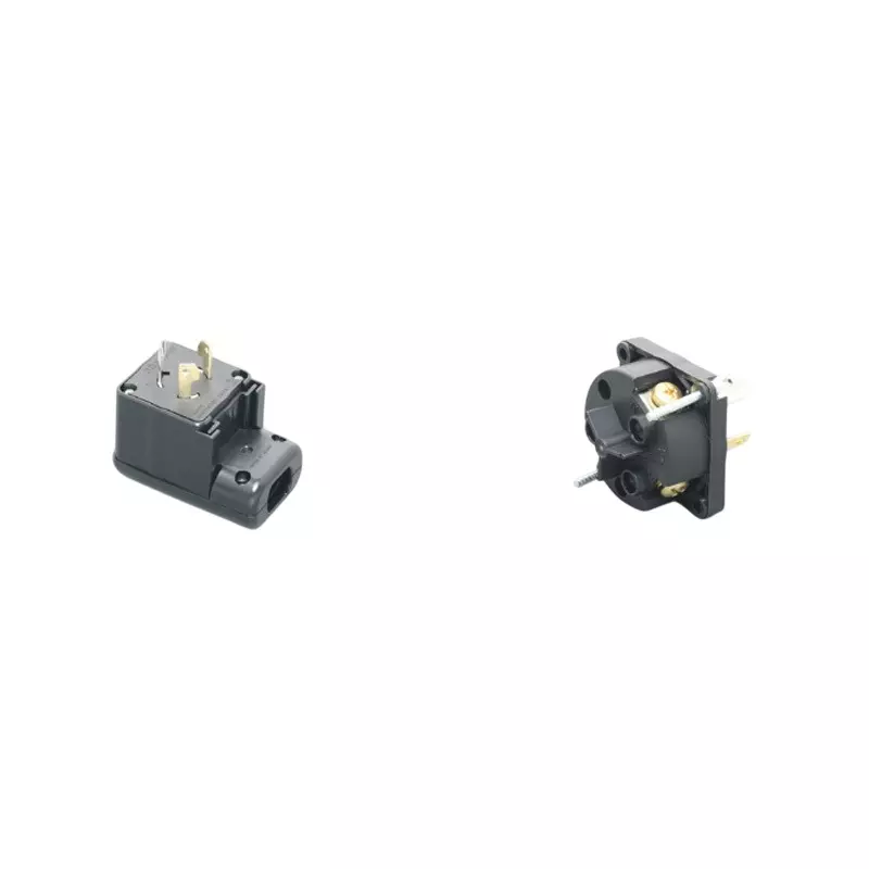 AMERICAN DENKI L-Shaped Plug 250 V Voltage 30 A Current Black, 3322EL