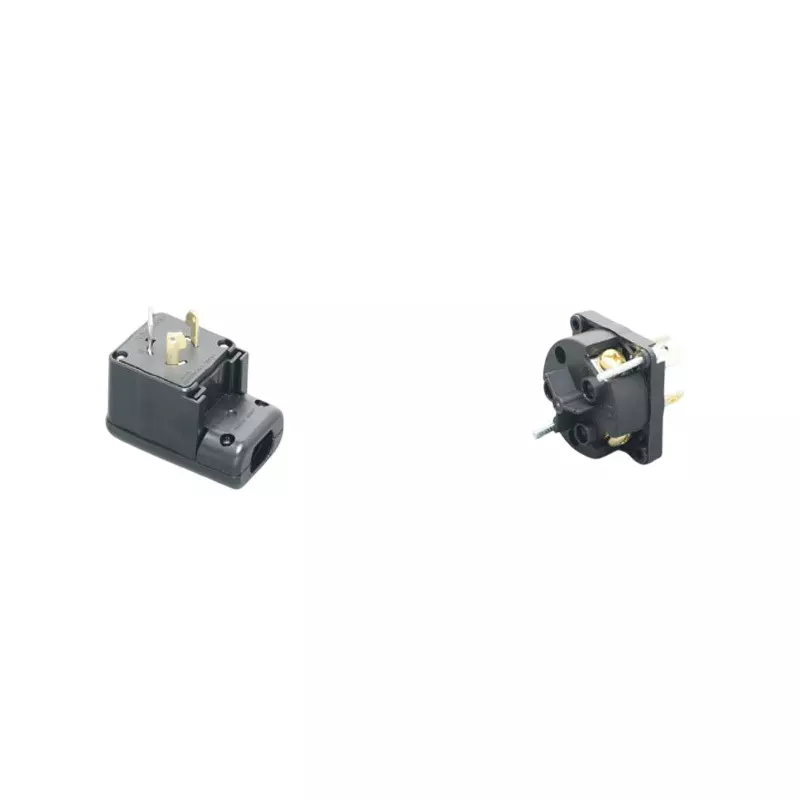 AMERICAN DENKI L-Shaped Plug 600 V Voltage 30 A Current Black, 3362EL