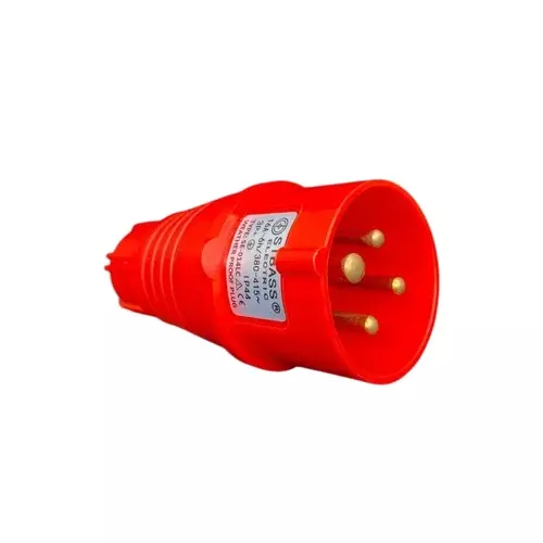 Sibass Electric Plug 16 A 5 Pin IP44 Rating and CE Mark, SE-P015 (Pack of 60)