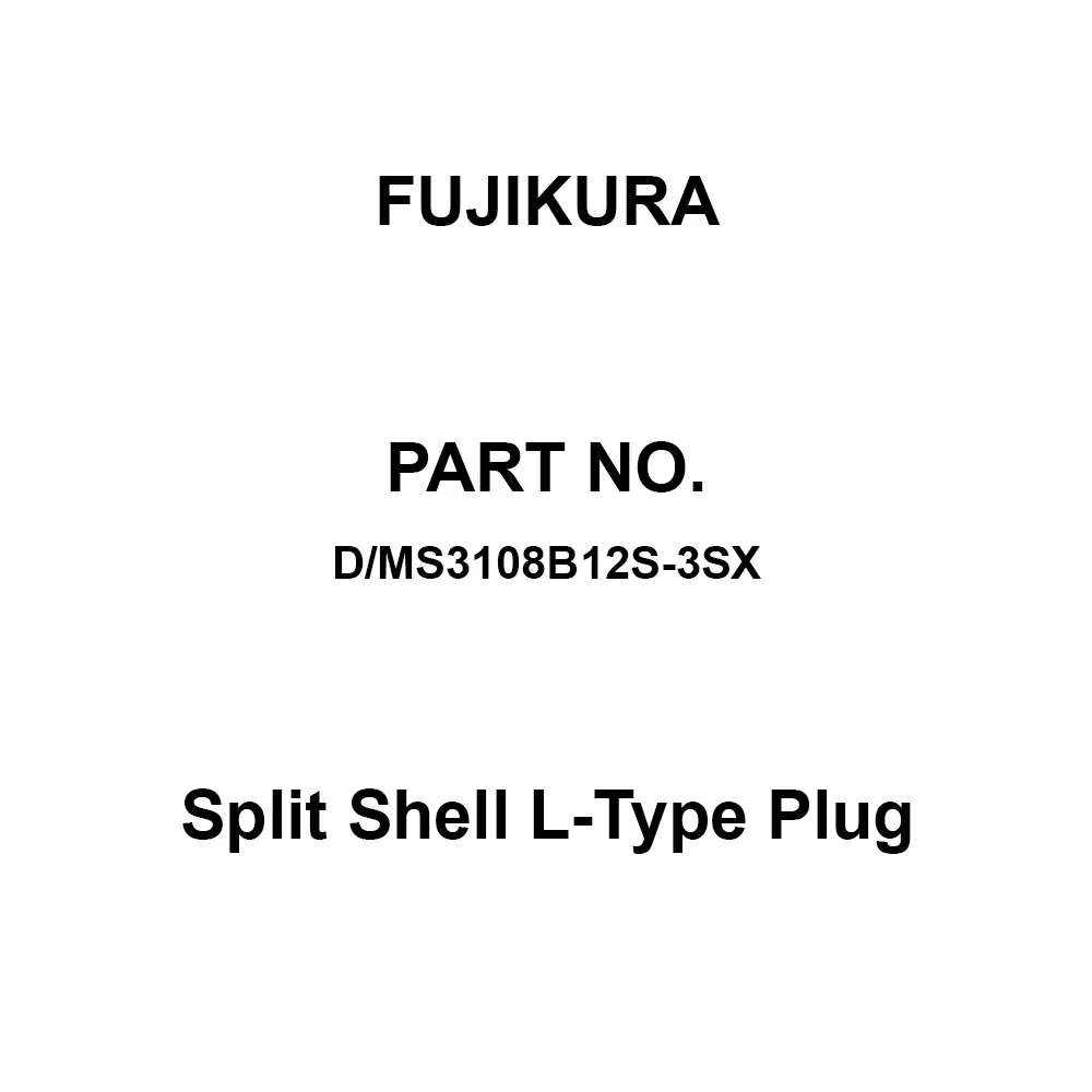 FUJIKURA Round Type Split Shell L-Type Plug 2 Pole Screw Connection, D/MS3108B12S-3SX