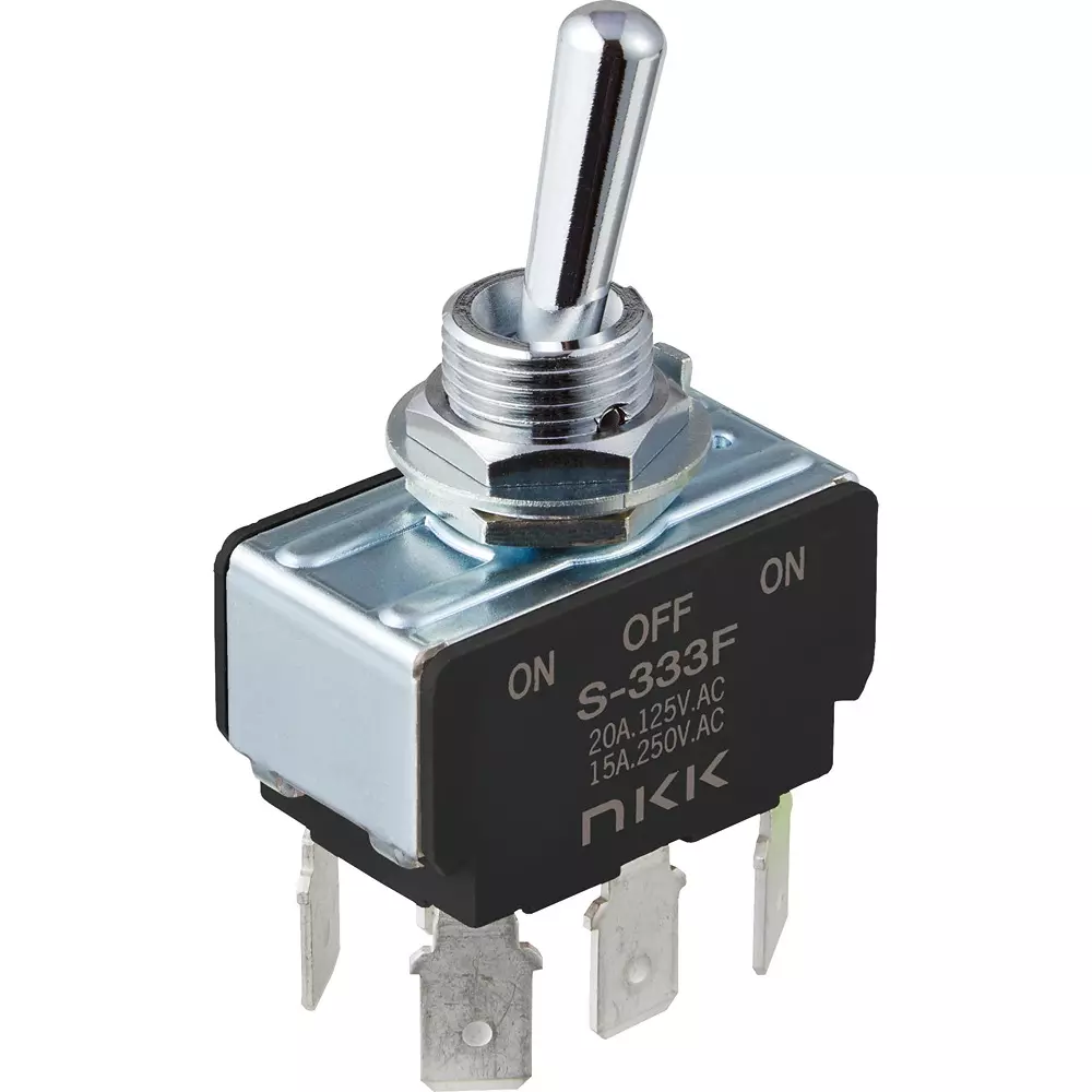 NKK SWITCHES Plug-In Type Small Toggle Switch ‐10 to +70℃ Operating Temperature Range, S-333F-J