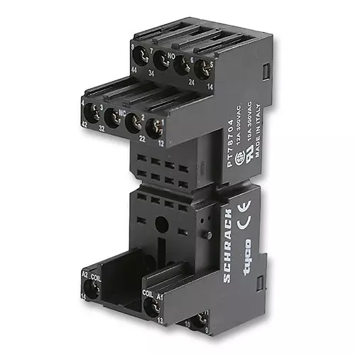 SCHRACK - TE CONNECTIVITY Socket, For Pt5, Din, Screw Terminal, 4-1415033-1