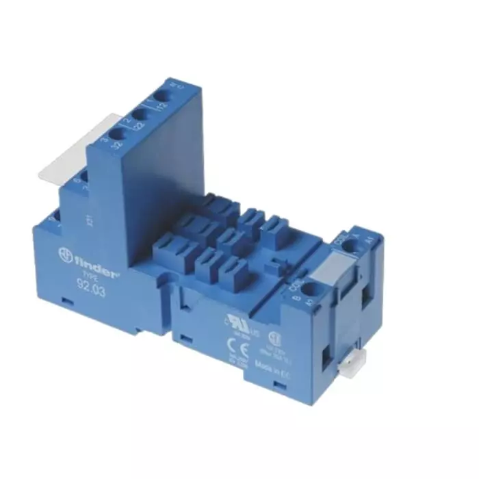 Finder 92 Series DIN Rail Relay Socket 11 Pin 250 V AC for Use with 62.32 62.33, 92.03SMA