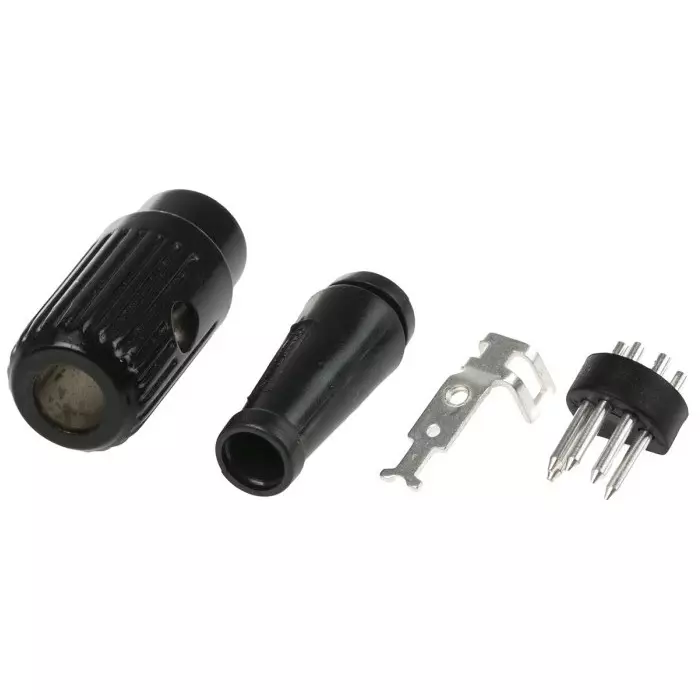 RS Pro 5 Pole Din Plug DIN 41524 2A 34 V AC/DC Male Cable Mount