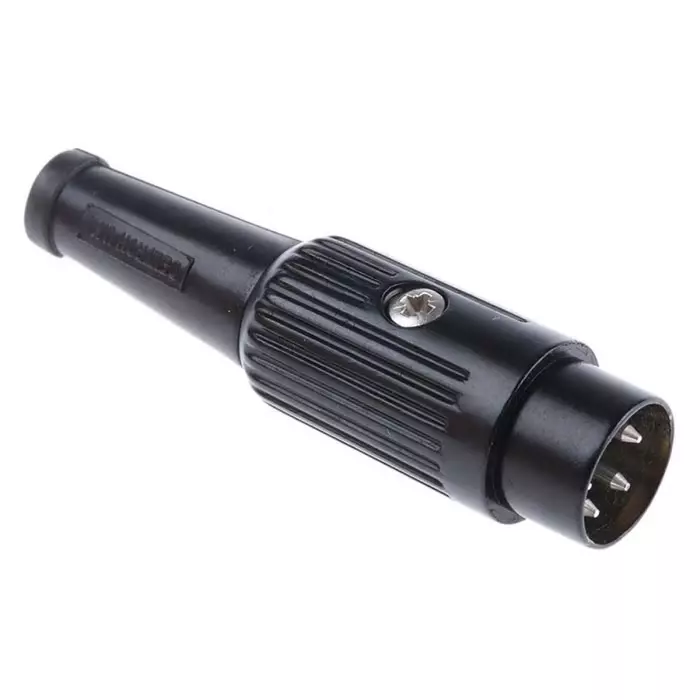 RS Pro 4 Pole Din Plug DIN 41524 DIN 45322 DIN 45326 DIN 45327 DIN 45329 2A 34 V AC/DC Male Cable Mount