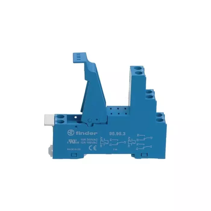 Finder 95 Series DIN Rail Relay Socket 250V for Use with 40 Series Relays, 95.83.3SPA