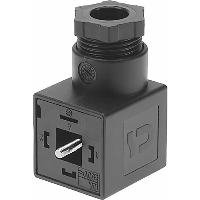 Festo MSSD 3P DIN 43650 A, Female Solenoid Connector, 250 V AC Voltage, MSSD-N