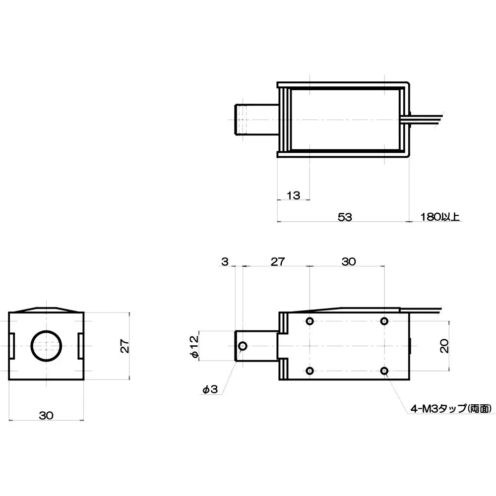 Takaha Kiko Pull Solenoid DC 12 V, DC 24 V Rated Voltage, CA12530240